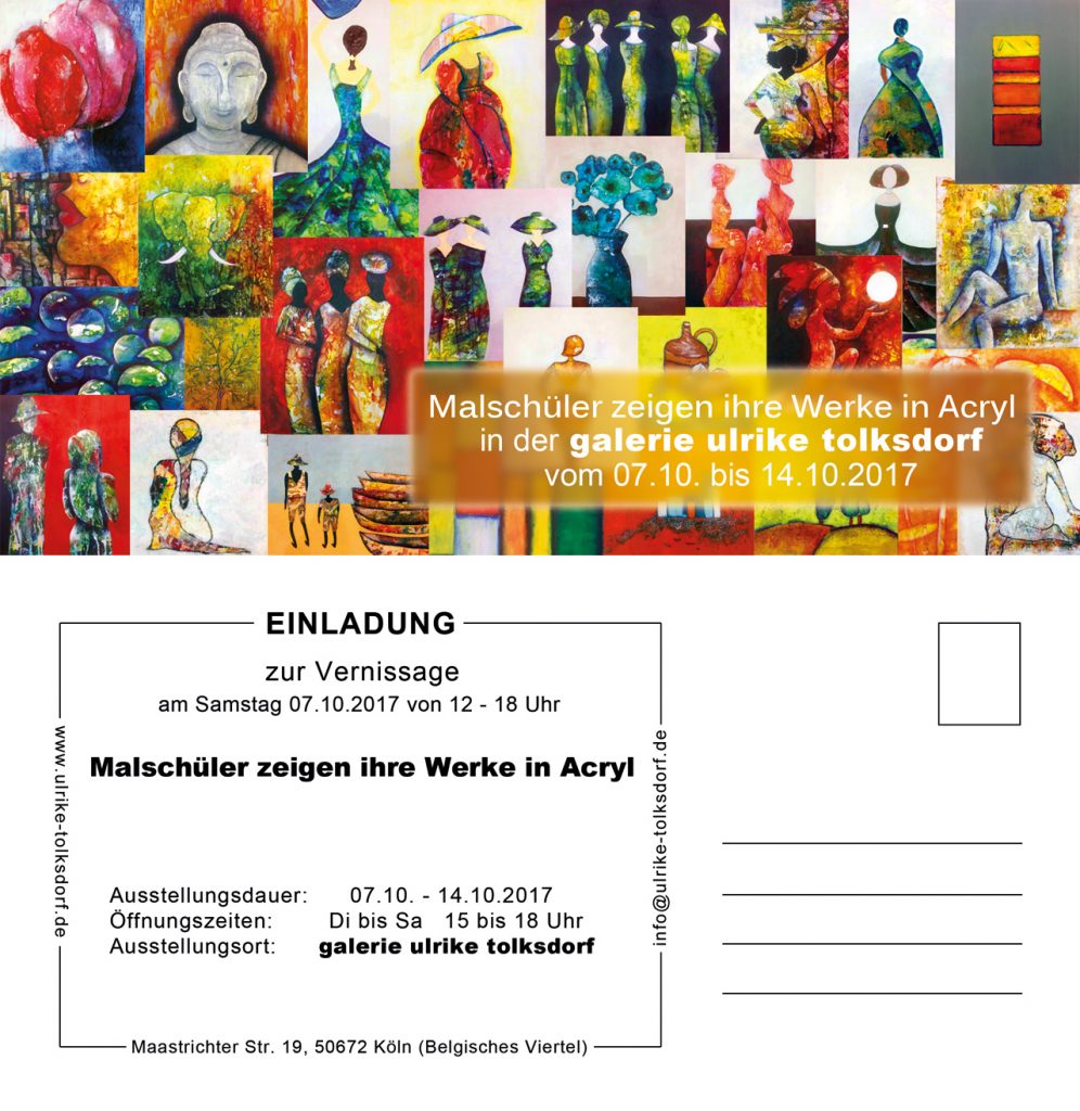 Einladung Malschüler Ausstellung 2017